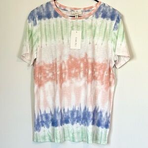NWT Como Blu Colorful Pastel Tie-Dye Short Sleeve Tee - Size: XL